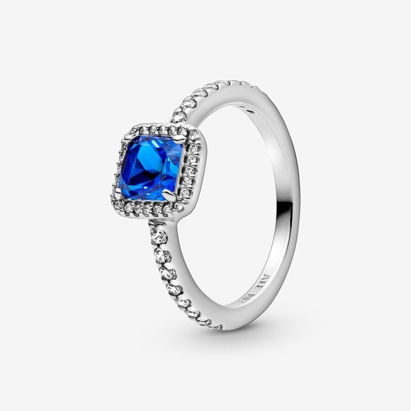 Blue Square Pandora Ring - Picture 1 of 5